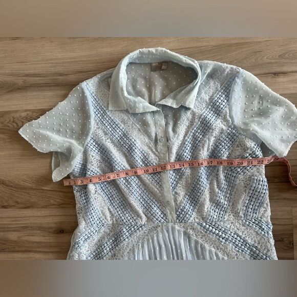 Asos 18 Plus Size baby Blue Floral Lace Dress - Picture 5 of 8